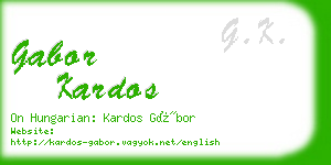 gabor kardos business card